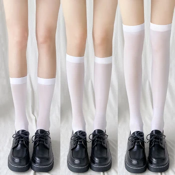 مثير أسود أبيض لون تخصيب طويلة جوارب النساء أكثر من الركبة أحذية عالية الفخذ فوق الركبة جوارب لوليتا السيدات والفتيات الدافئة الجوارب الركبة