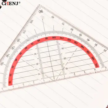1pcs متعددة الوظائف مربع مثلث نطاق الحكام الهندسة حاكم القرطاسية مكتب الطلاب المنقلة لقياس الحكام 15cm