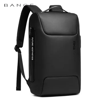BANGE جديدة ظهره جمالية التصميم الأعمال على ظهره الرجال مضاد للسرقة للماء مدرسة كمبيوتر محمول على الظهر USB شحن حقيبة السفر
