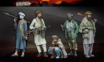 1/35 الراتنج الرقم نموذج مجموعات الميليشيات الأفغانية 5 أرقام Unassambled غير مدهونة