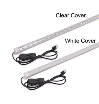 5V LED ضوء شريط USB قطاع جامدة مع التبديل مصلحة الارصاد الجوية 5630 بارد/دافئ/أبيض طبيعي 10/20/35/40/50cm شريط الضوء على غرفة المعيشة غرفة نوم