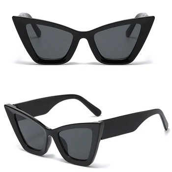 عين القط الجديد النظارات الشمسية المرأة السوداء الفاخرة تصميم نظارات الإناث الطرف نظارات أزياء الرجعية القيادة UV400 النظارات الشمسية