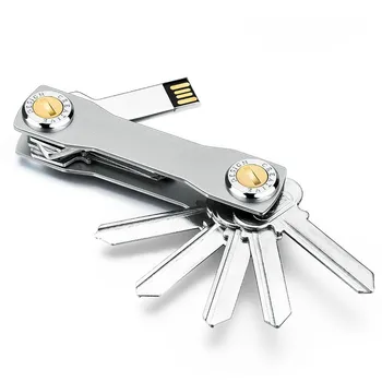 الحديث - العلامة التجارية الألومنيوم الرئيسية المحفظة DIY المفاتيح EDC جيب يرتكن مفتاح منظم